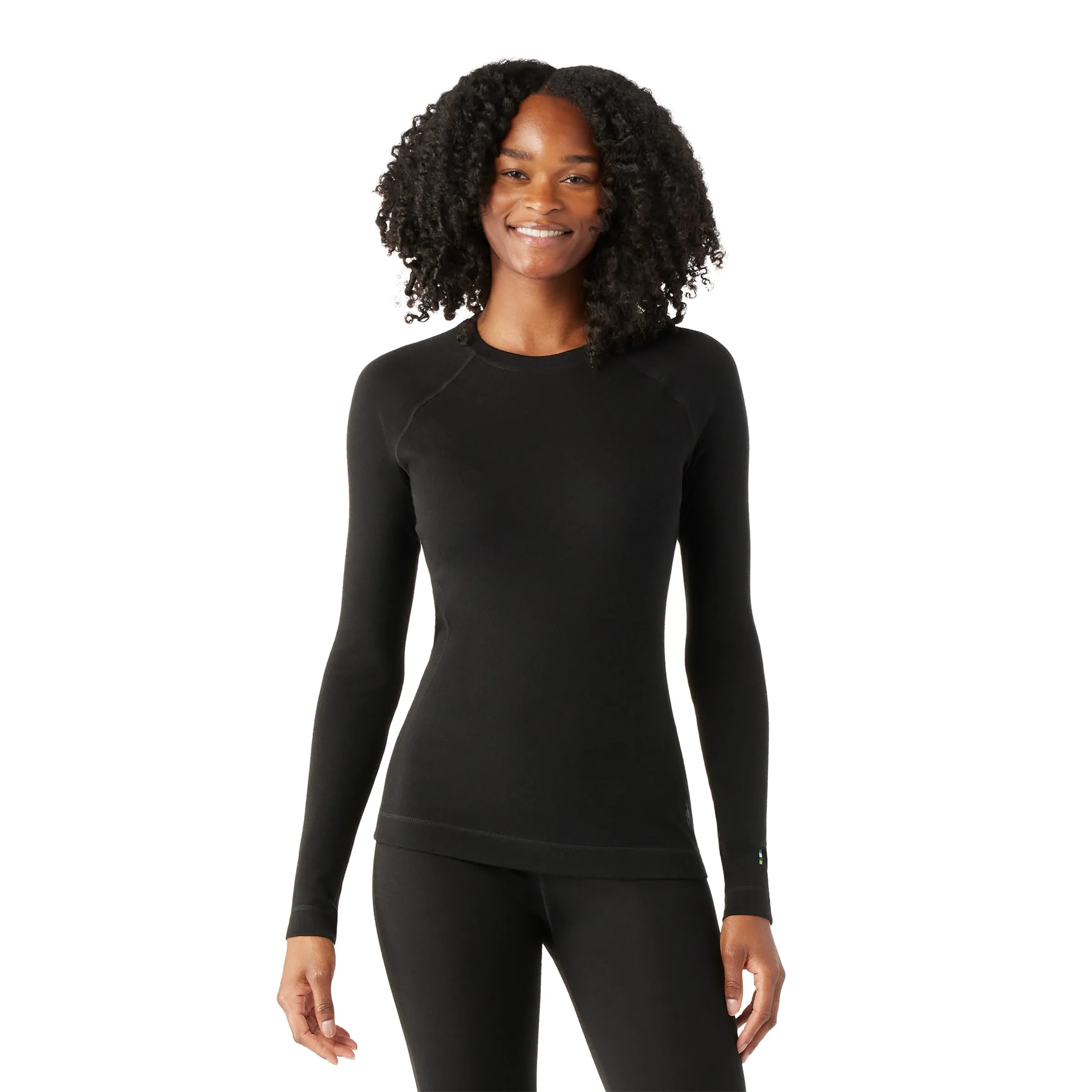Women's Classic Thermal Merino Base Layer Crew - Black
