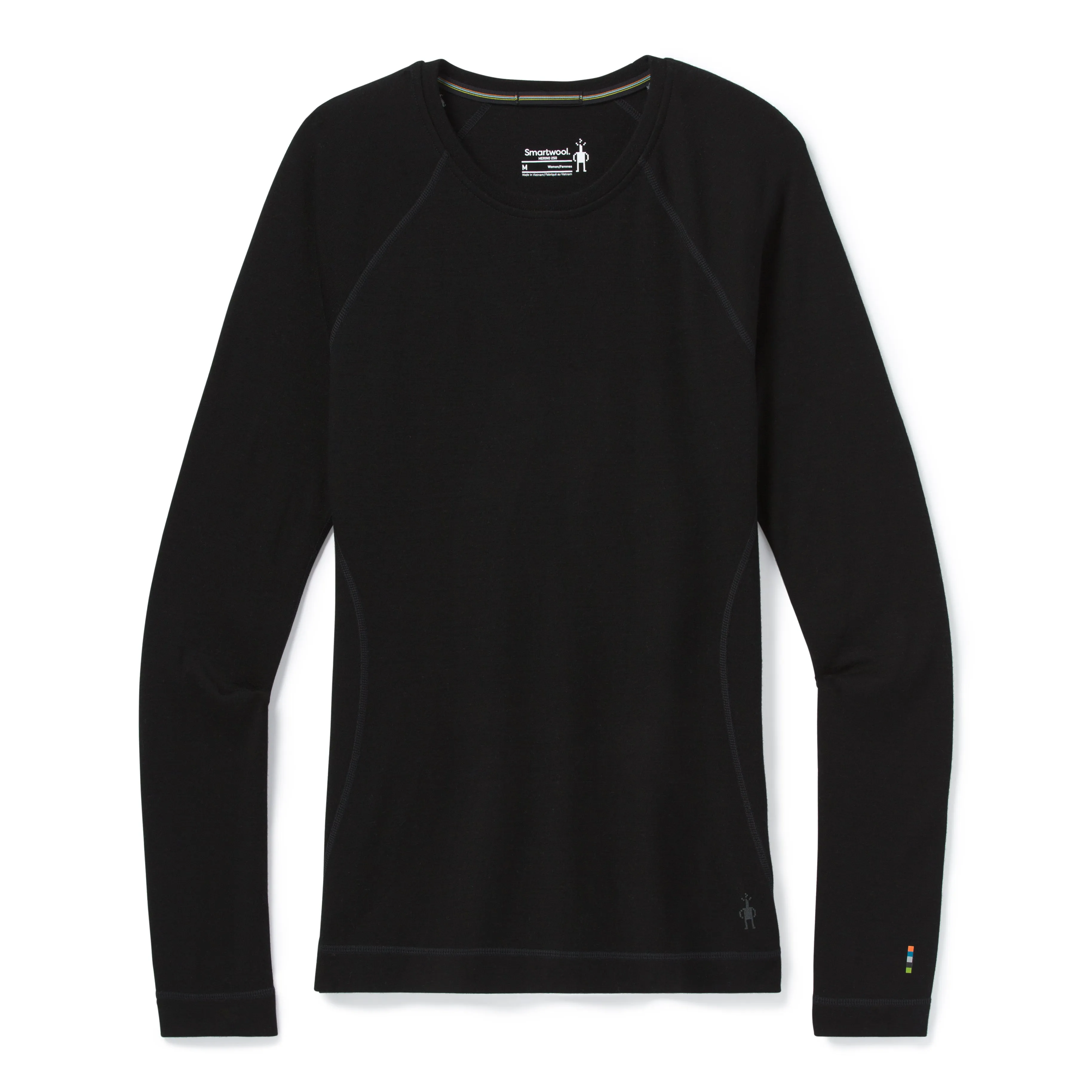 Women's Classic Thermal Merino Base Layer Crew - Black