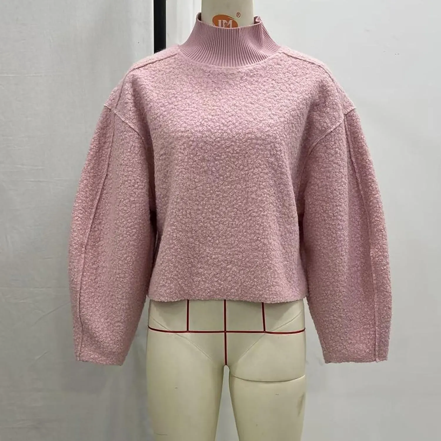 Women's Fuzzy Fleece Sweater Fleece Sherpa Oversized Cropped Sweatshirt Jumper Tops
