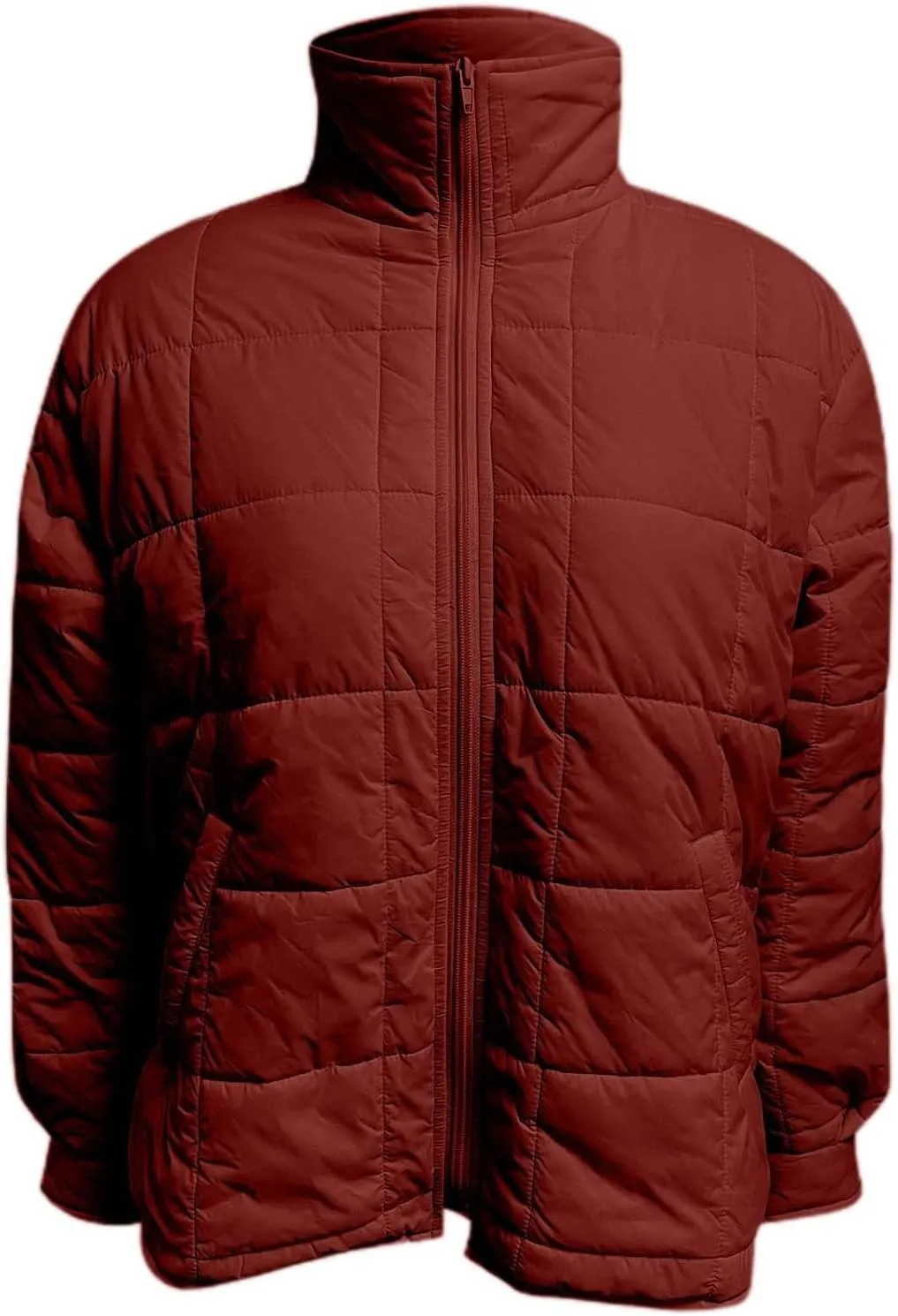 Womens Lightweight Oversized Down Coat Long Sleeve Zip Water Resistant Packable Puffer Jacket Warm Short Winter Coat