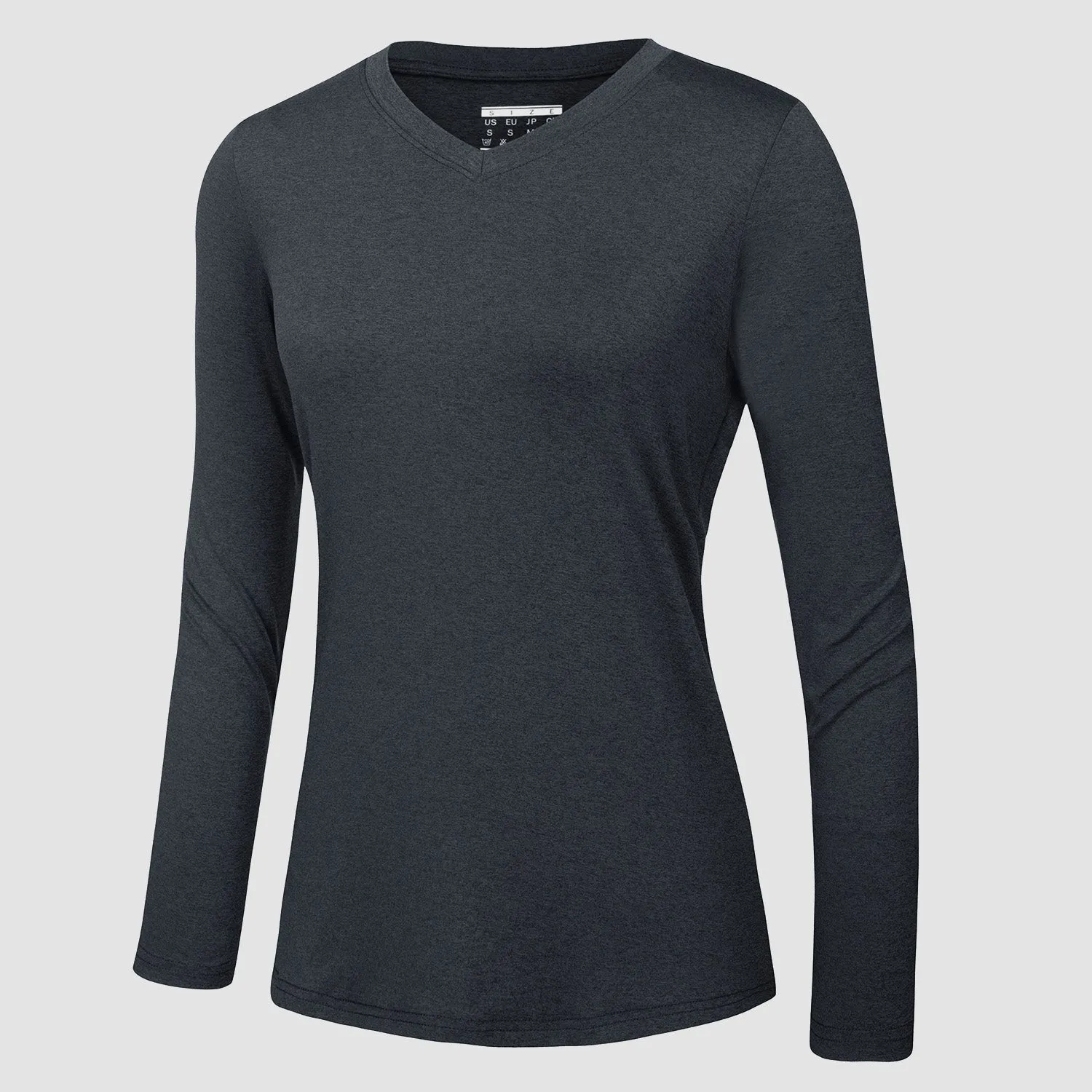 Women's Long Sleeve Shirt V Neck SPF Shirts UPF 50  Quick Dry Workout Hiking Tee Shirts Rashguard
