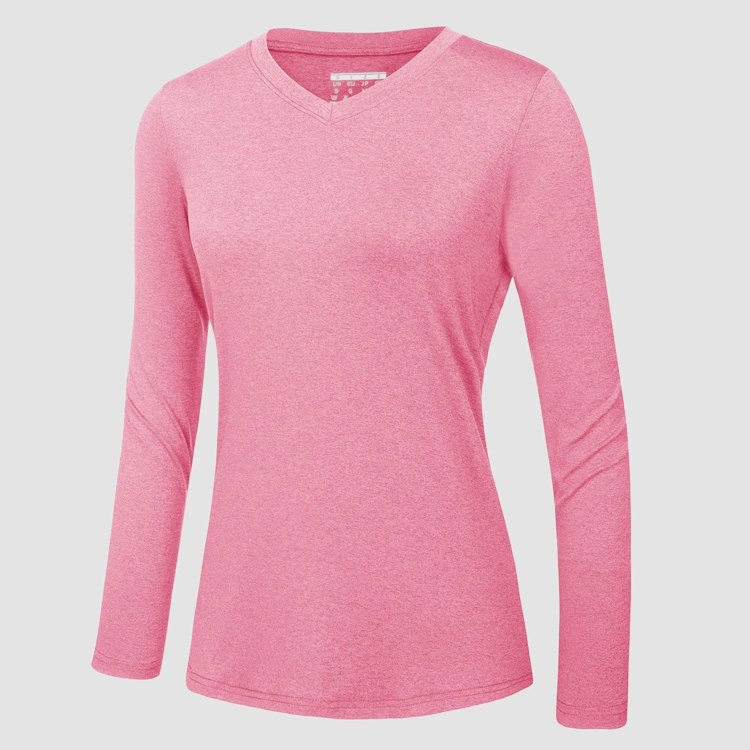 Women's Long Sleeve Shirt V Neck SPF Shirts UPF 50  Quick Dry Workout Hiking Tee Shirts Rashguard