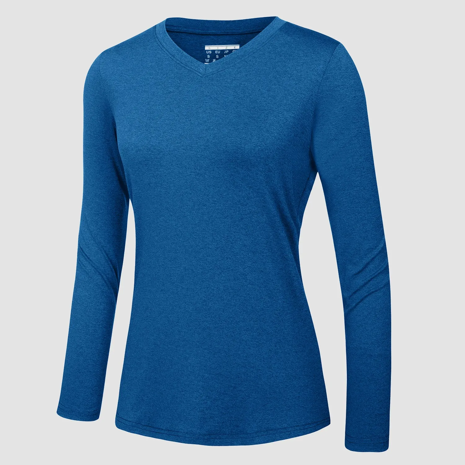 Women's Long Sleeve Shirt V Neck SPF Shirts UPF 50  Quick Dry Workout Hiking Tee Shirts Rashguard