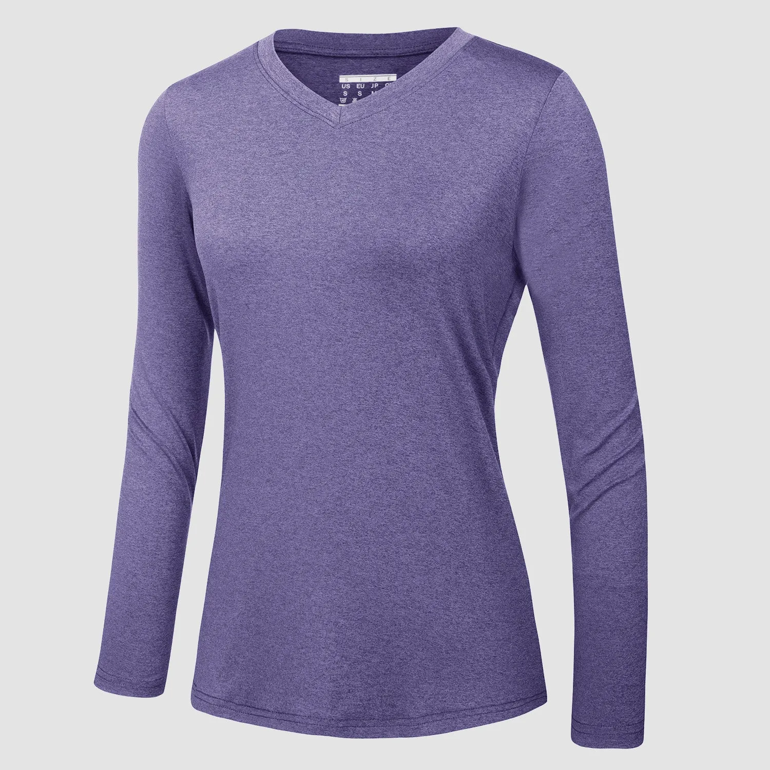 Women's Long Sleeve Shirt V Neck SPF Shirts UPF 50  Quick Dry Workout Hiking Tee Shirts Rashguard