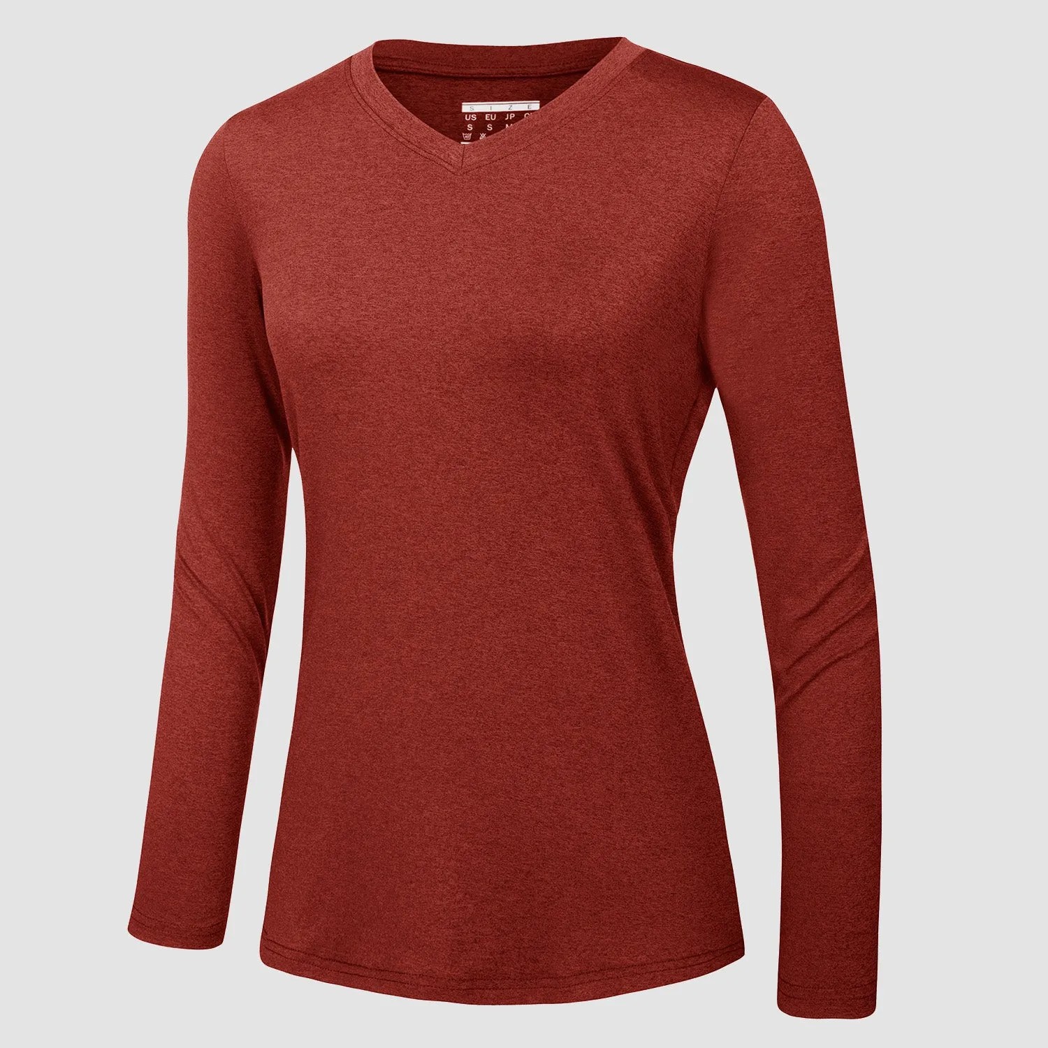 Women's Long Sleeve Shirt V Neck SPF Shirts UPF 50  Quick Dry Workout Hiking Tee Shirts Rashguard