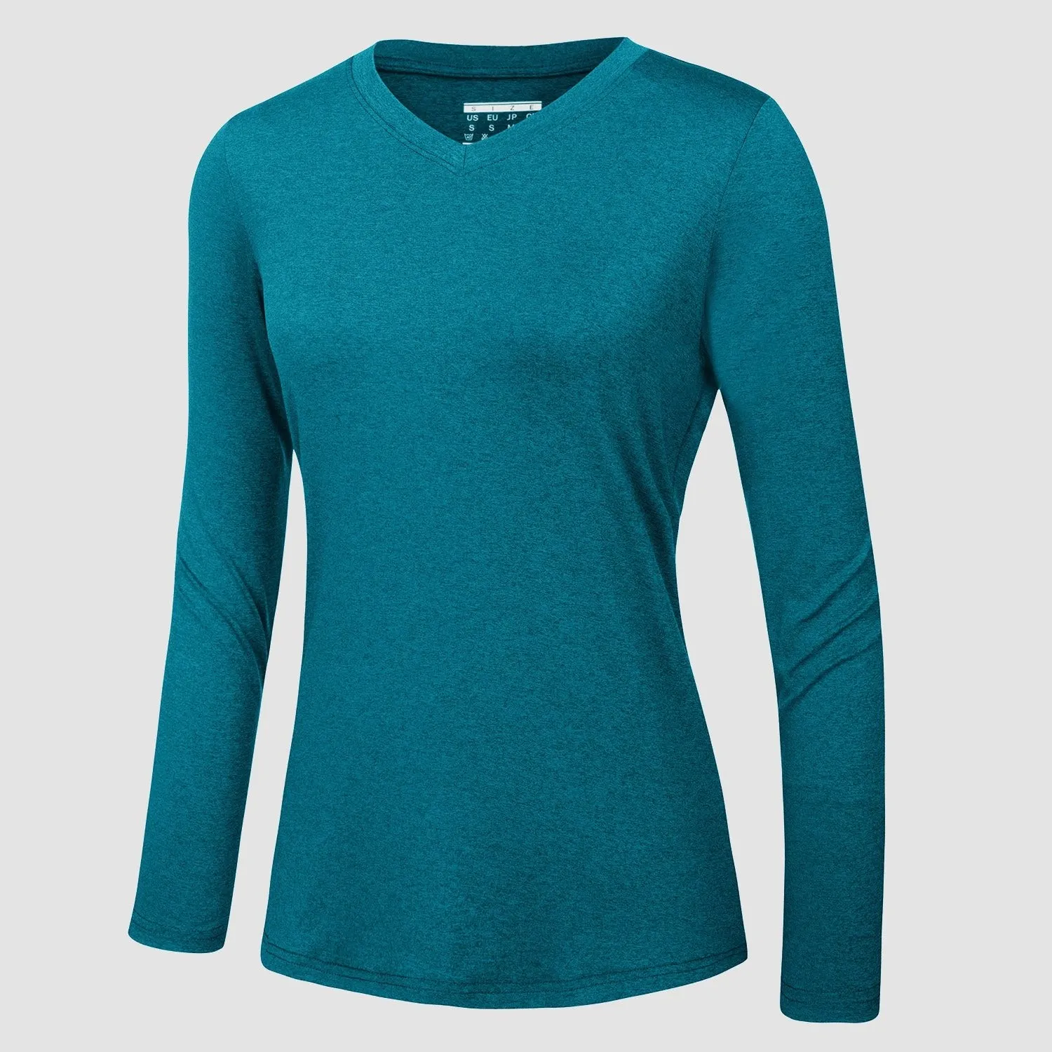Women's Long Sleeve Shirt V Neck SPF Shirts UPF 50  Quick Dry Workout Hiking Tee Shirts Rashguard