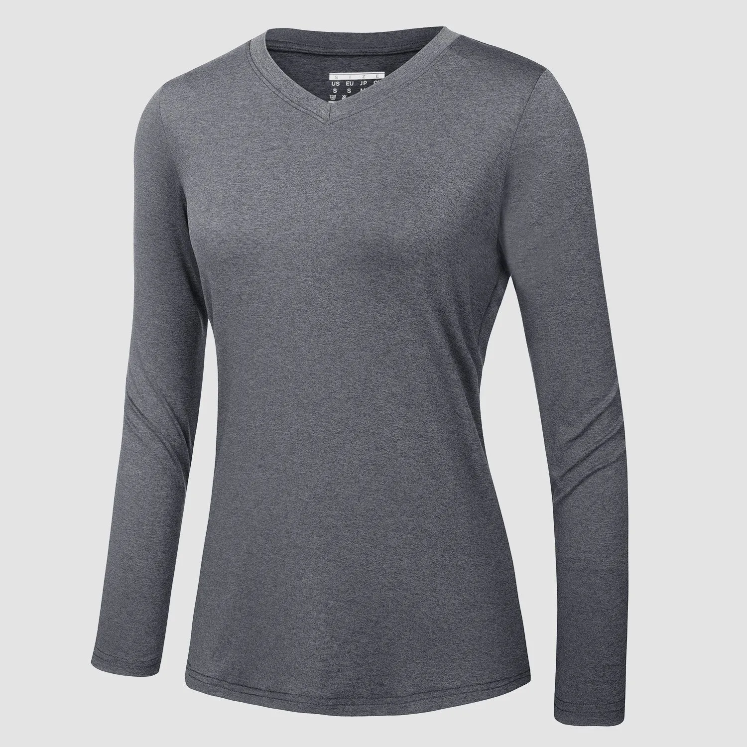 Women's Long Sleeve Shirt V Neck SPF Shirts UPF 50  Quick Dry Workout Hiking Tee Shirts Rashguard