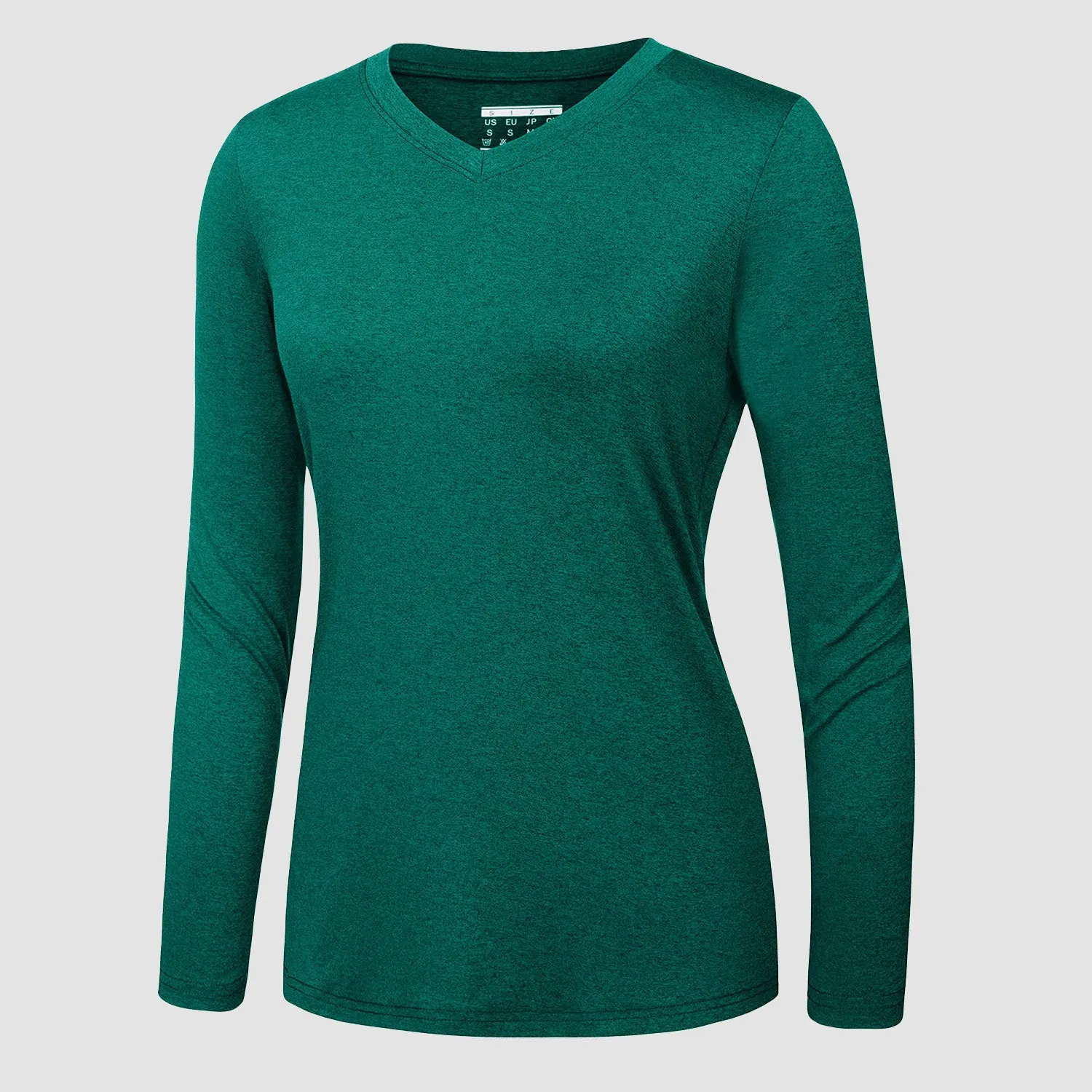 Women's Long Sleeve Shirt V Neck SPF Shirts UPF 50  Quick Dry Workout Hiking Tee Shirts Rashguard