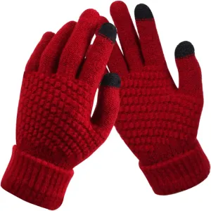 Womens Mens Winter Gloves Polar Fleece Insulated Winter Gloves Thermal Running Cycling and Work Gloves Touch Screen Ski Gloves Warm Strecty Knit Gloves Touchscreen Snowboard Gloves
