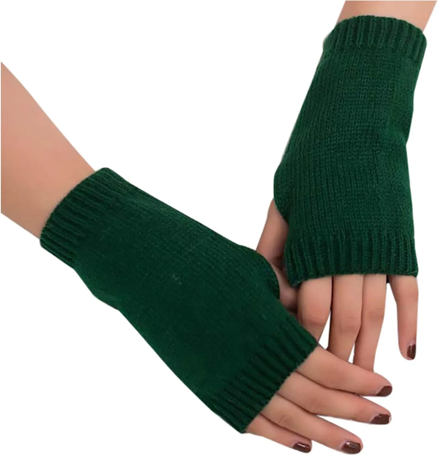 Womens Mens Winter Gloves Wool Fingerless Gloves Warm Arm Warmers Unisex Gloves Strecty Knit Gloves Wool knitted Fingerless Gloves Convertible Mittens Warm Knit Flip Top Mitten Gloves