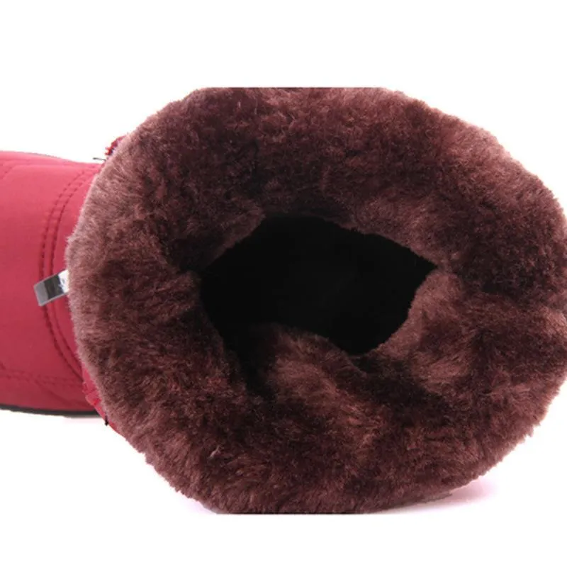 Women's mid calf snow boots | Faux fur lined boots | Waterproof snow boots