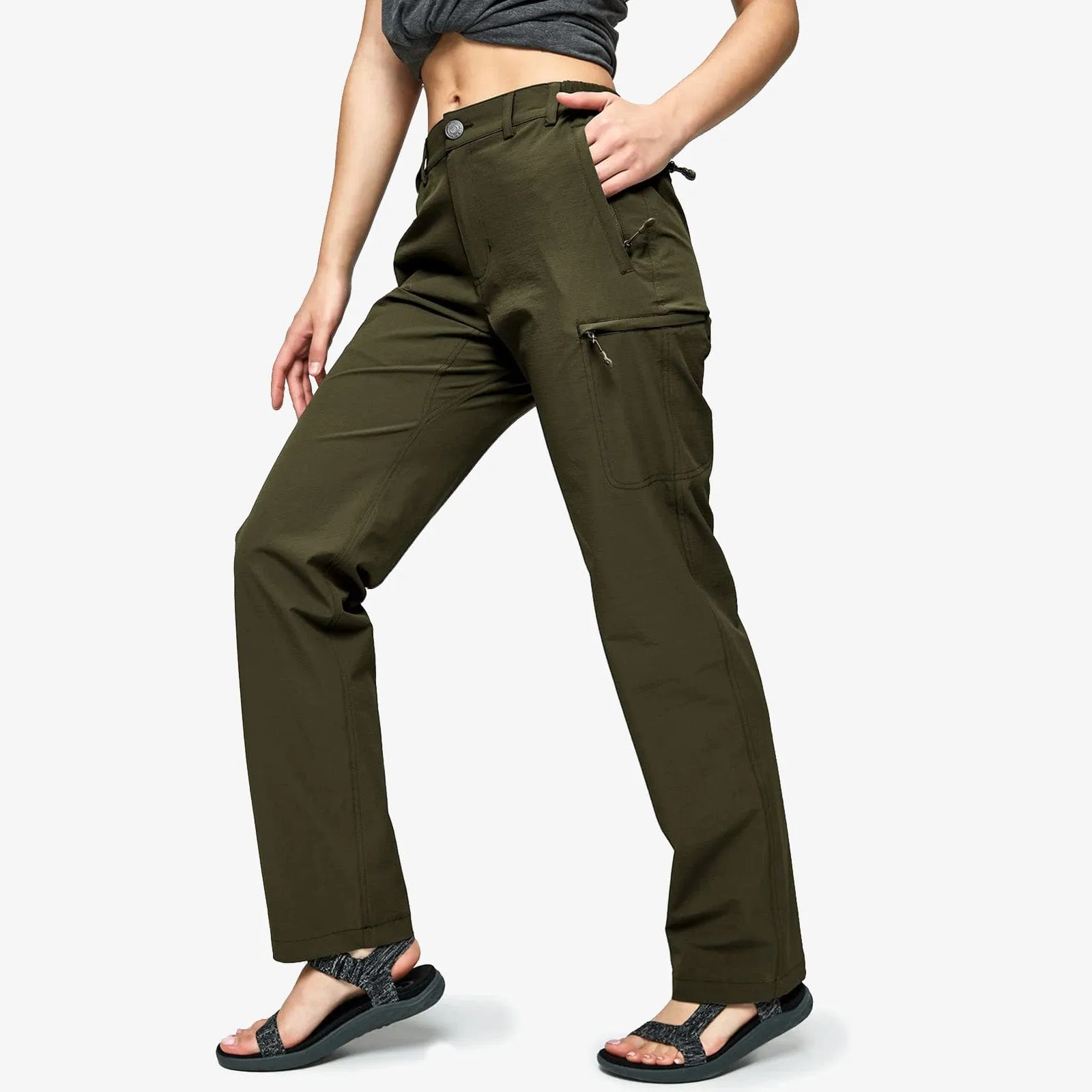 Women's Quick Dry Cargo Pants Lightweight Hiking Pants