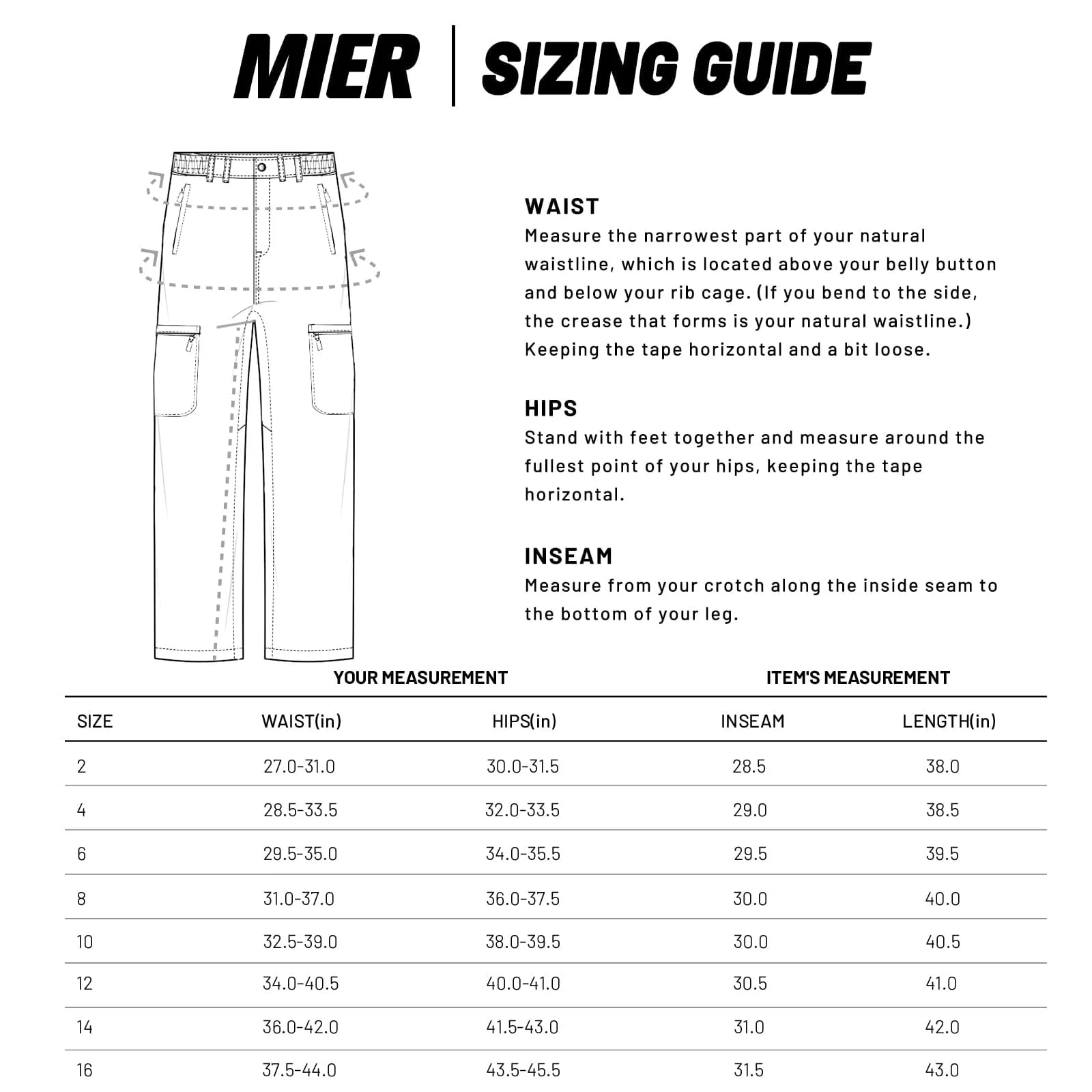 Women's Quick Dry Cargo Pants Lightweight Hiking Pants