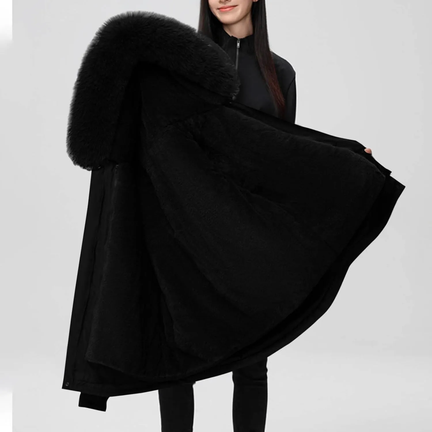 Women's Quilted Winter Coat Warm Puffer Jacket Thicken Parka with Removable Hood Cute Casual Outdoor Jackets 2024