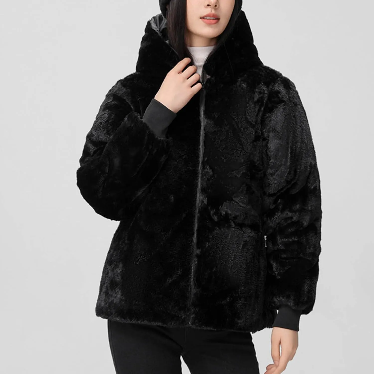 Women's Quilted Winter Coat Warm Puffer Jacket Thicken Parka with Removable Hood Cute Casual Outdoor Jackets 2024