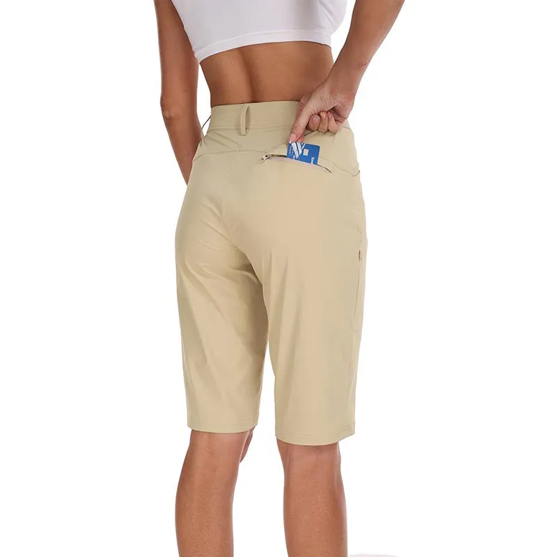 Women's slim-fit Hiking shorts Stretch belt Women's Golf shorts