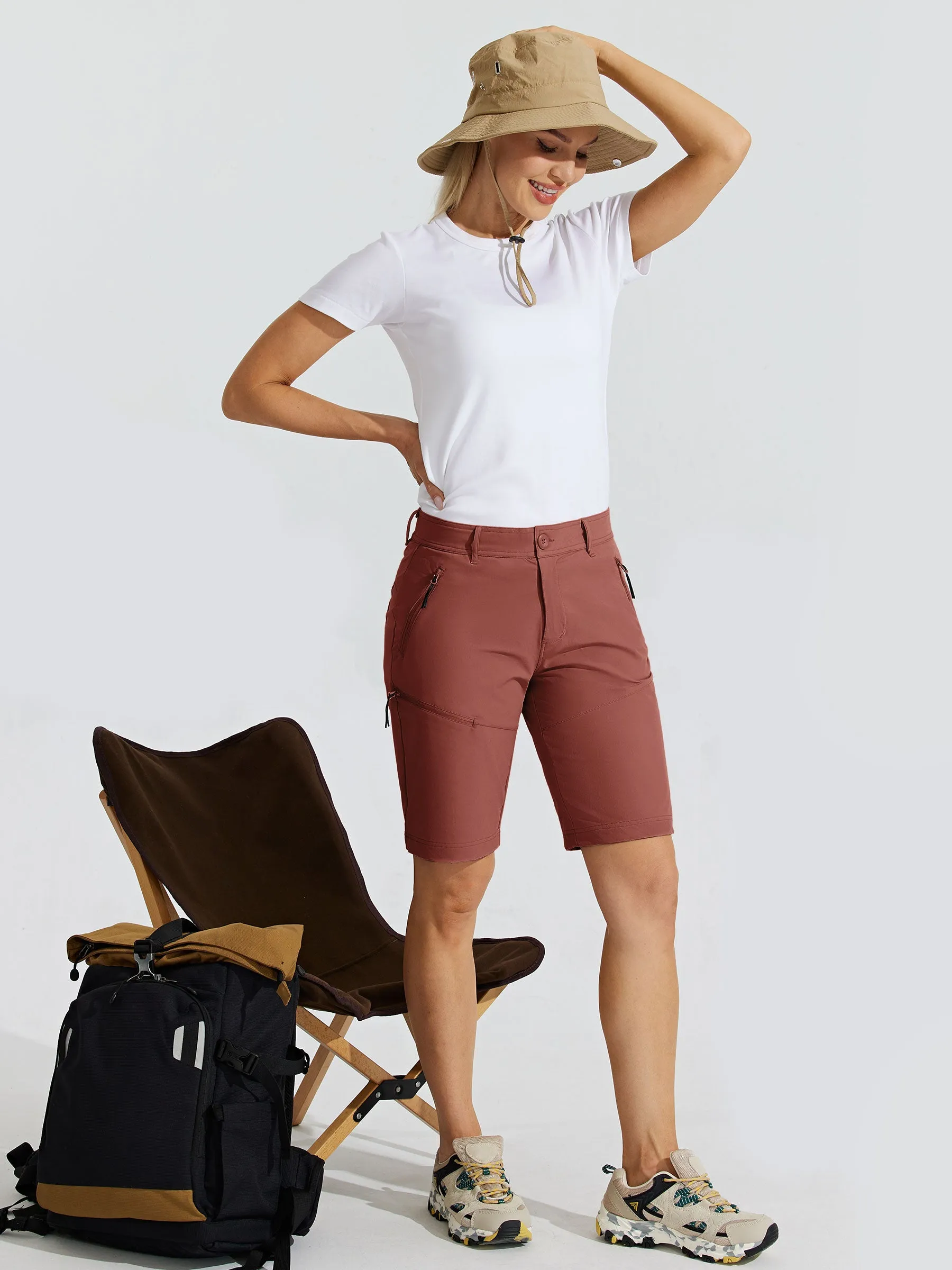 Women's Slim Leg Golf Shorts 10 Inch