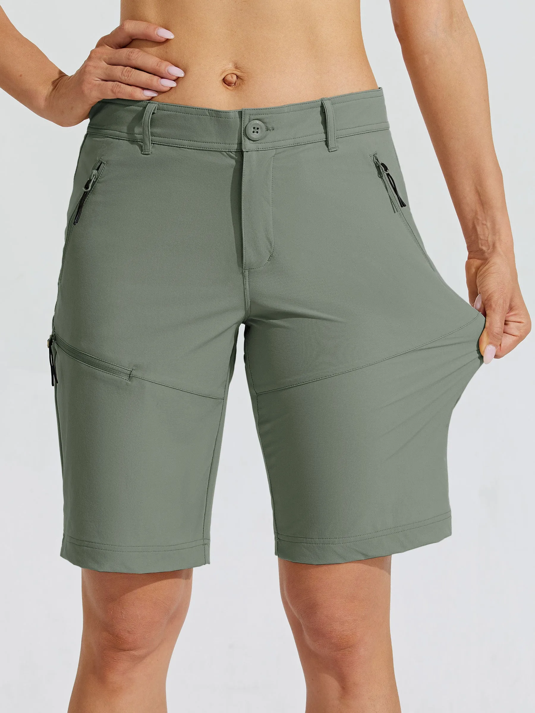 Women's Slim Leg Golf Shorts 10 Inch