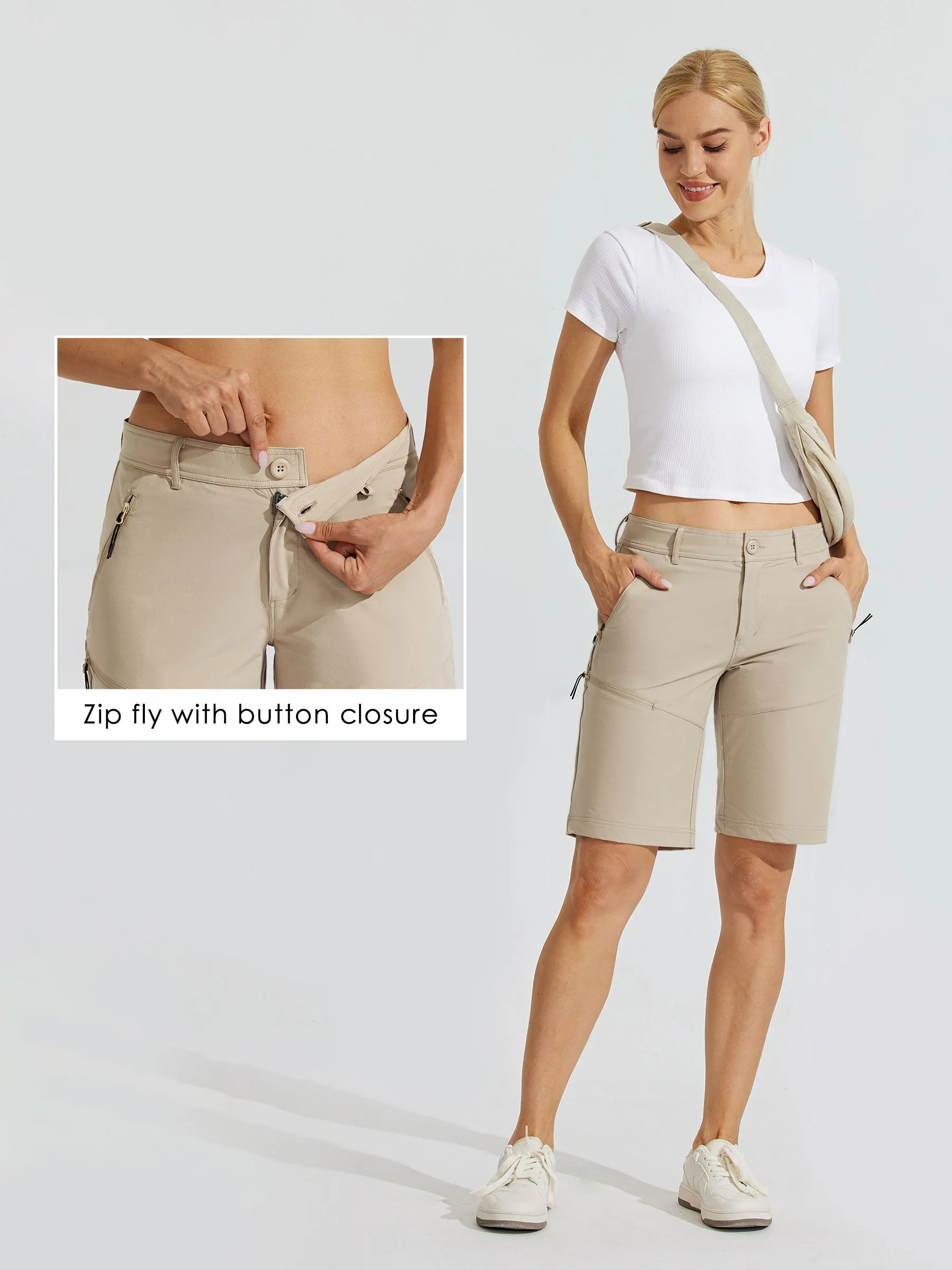 Women's Slim Leg Golf Shorts 10 Inch