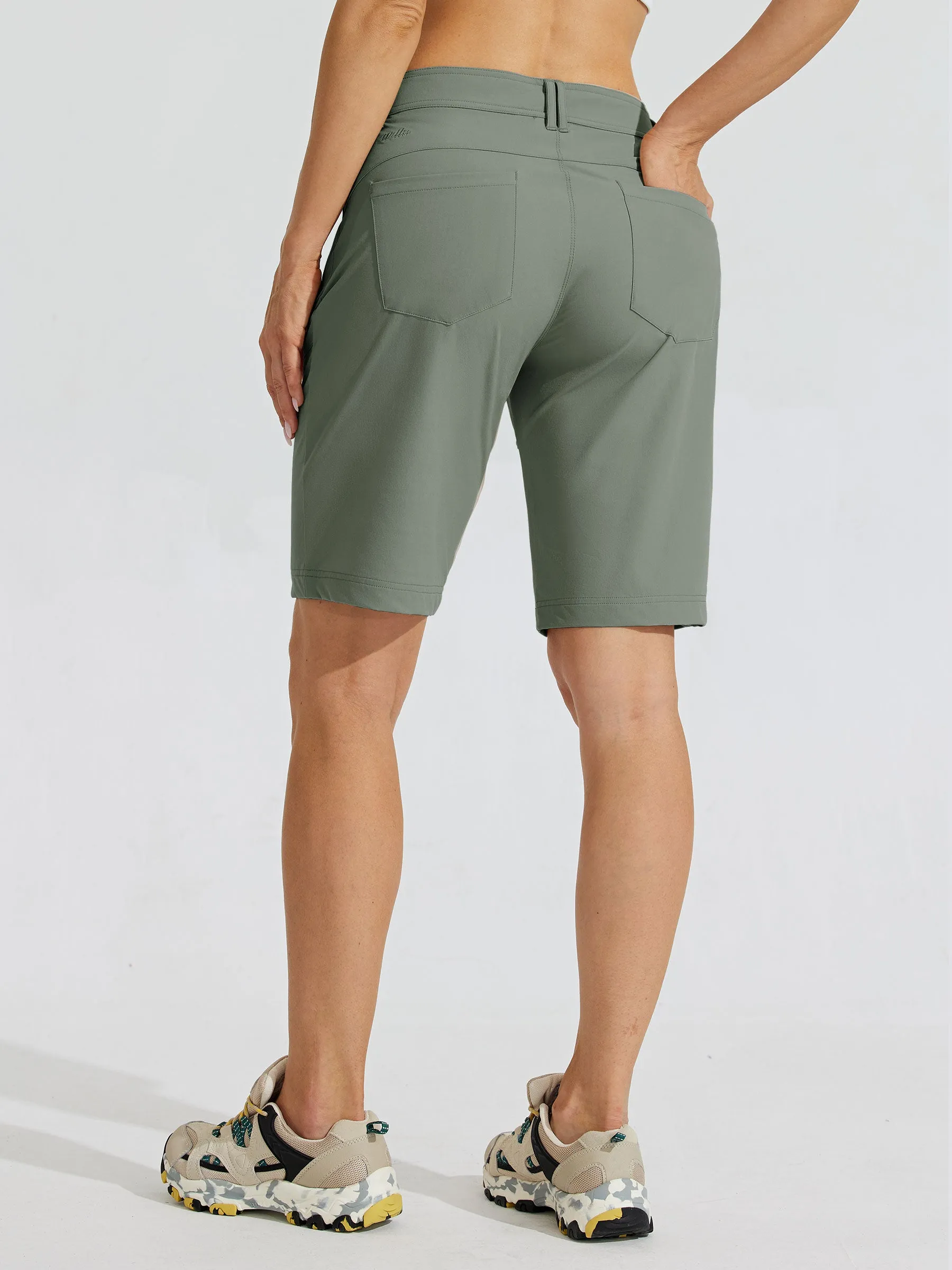 Women's Slim Leg Golf Shorts 10 Inch