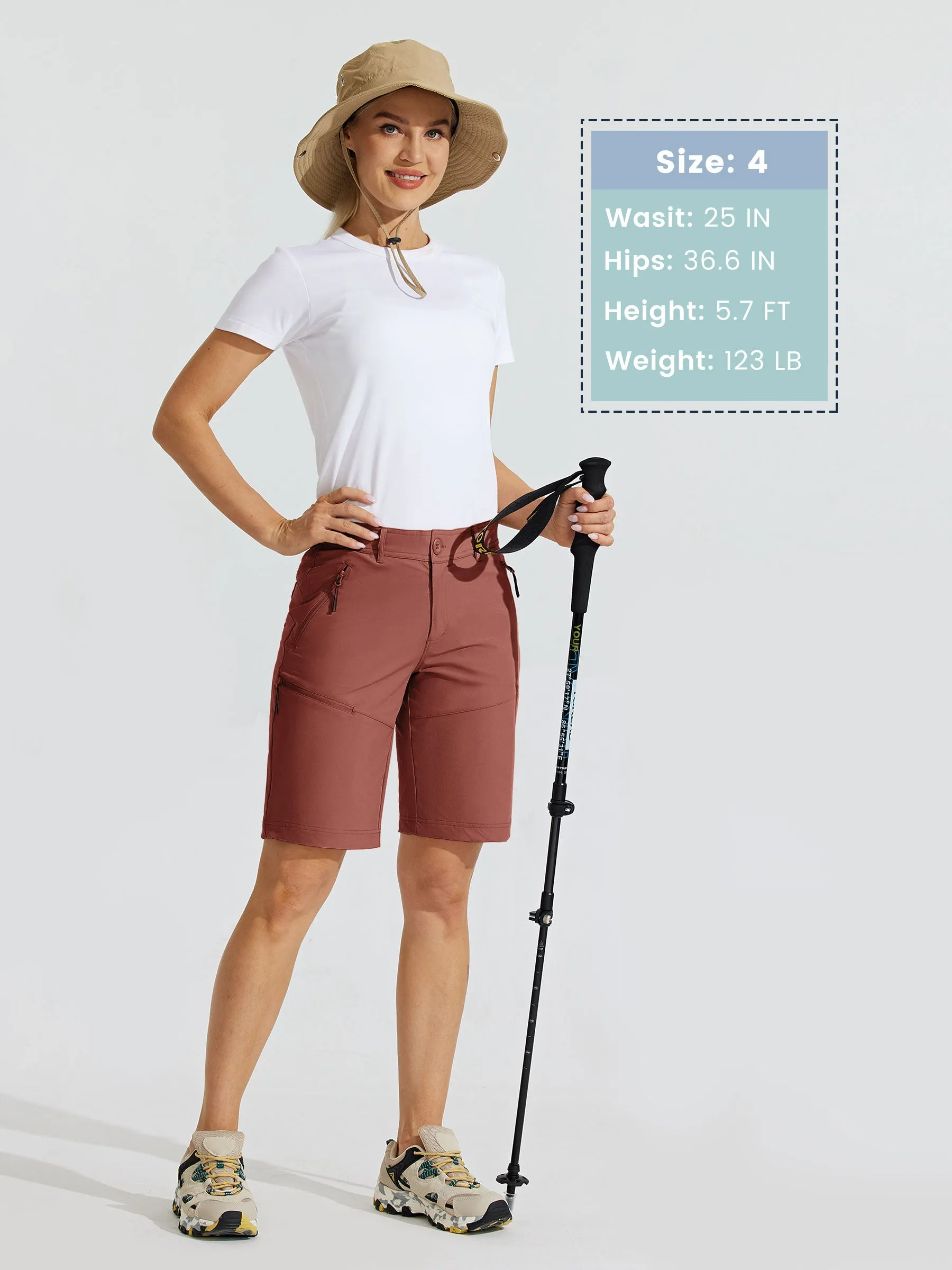 Women's Slim Leg Golf Shorts 10 Inch