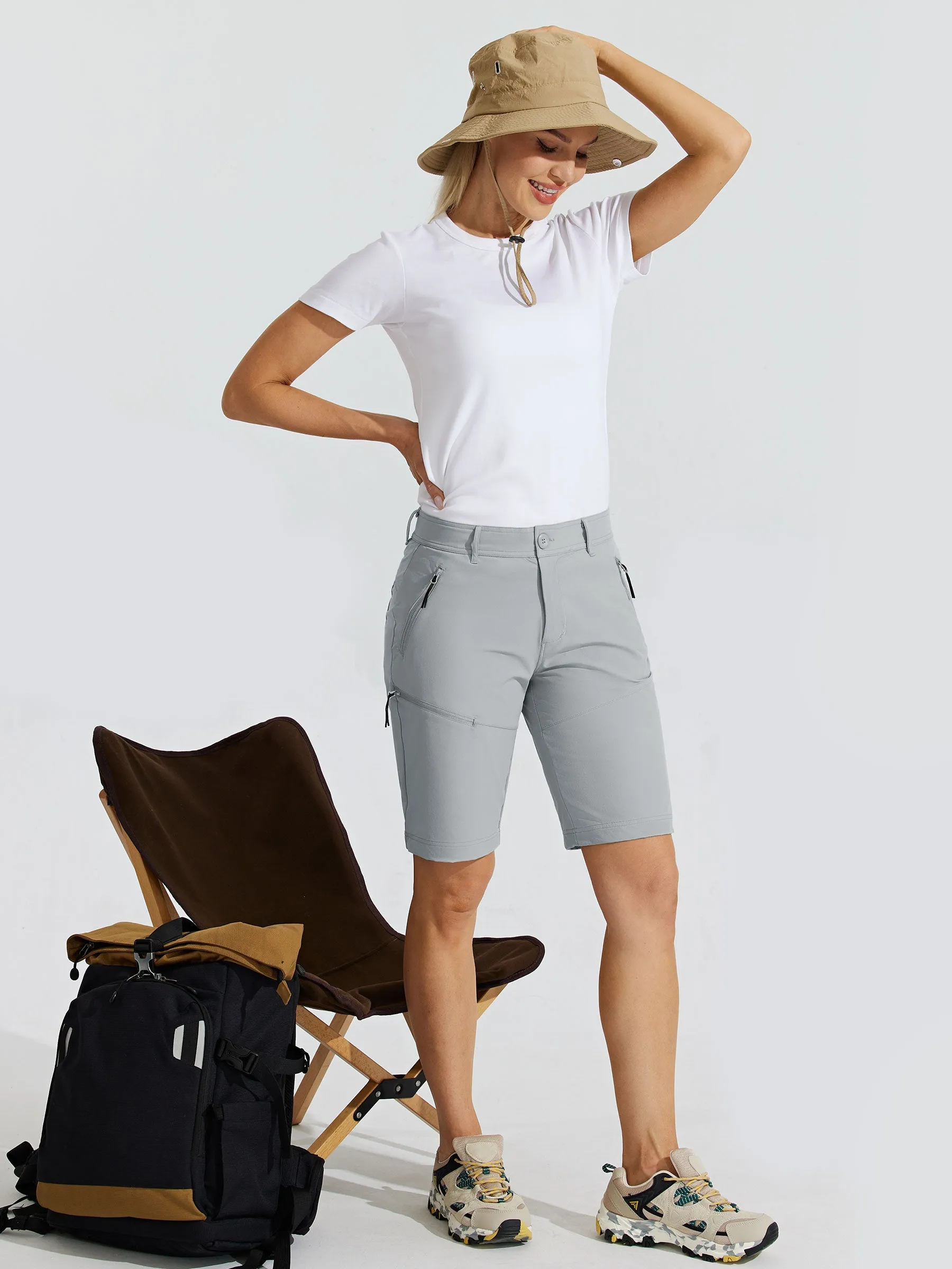 Women's Slim Leg Golf Shorts 10 Inch