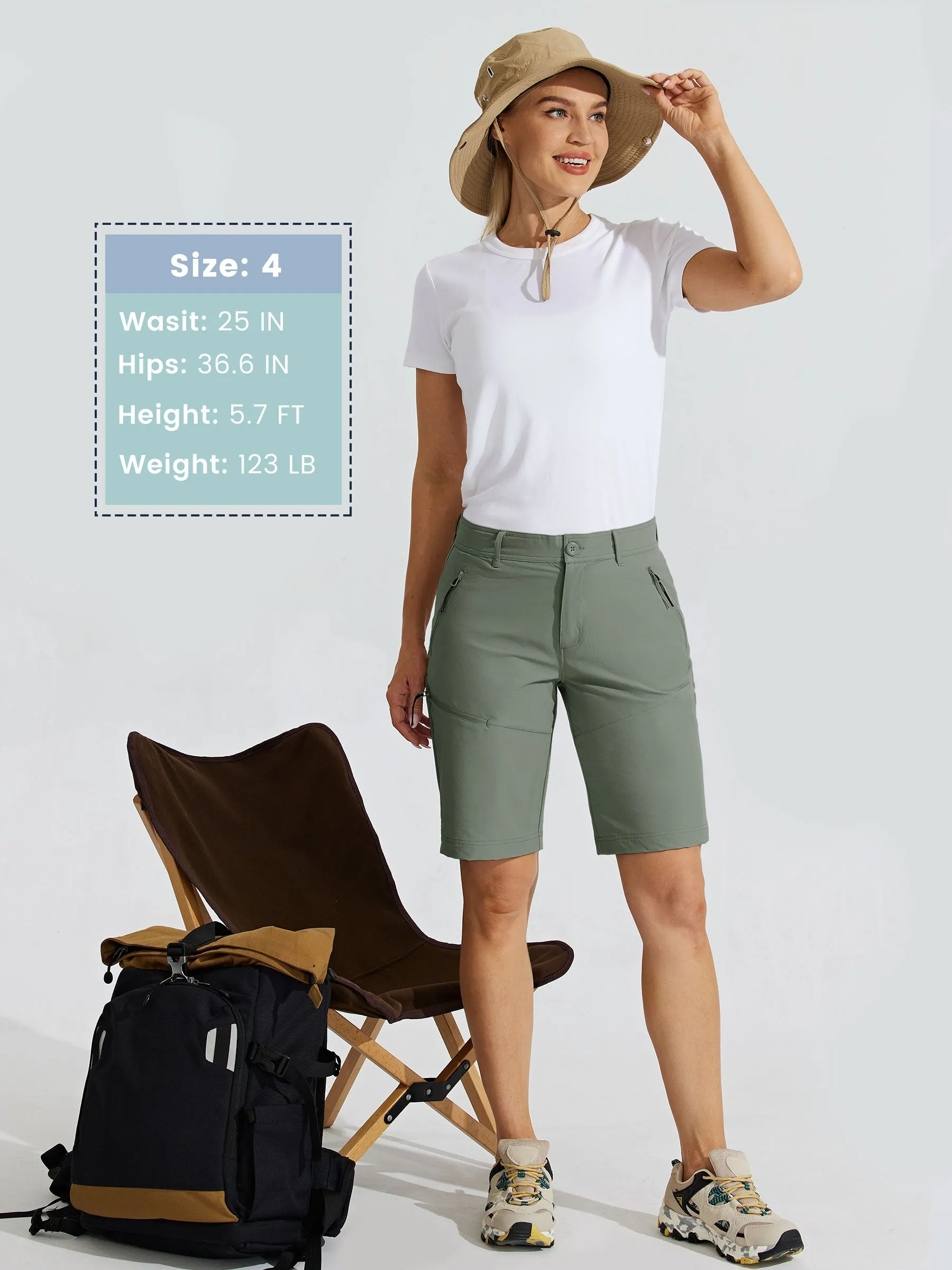 Women's Slim Leg Golf Shorts 10 Inch