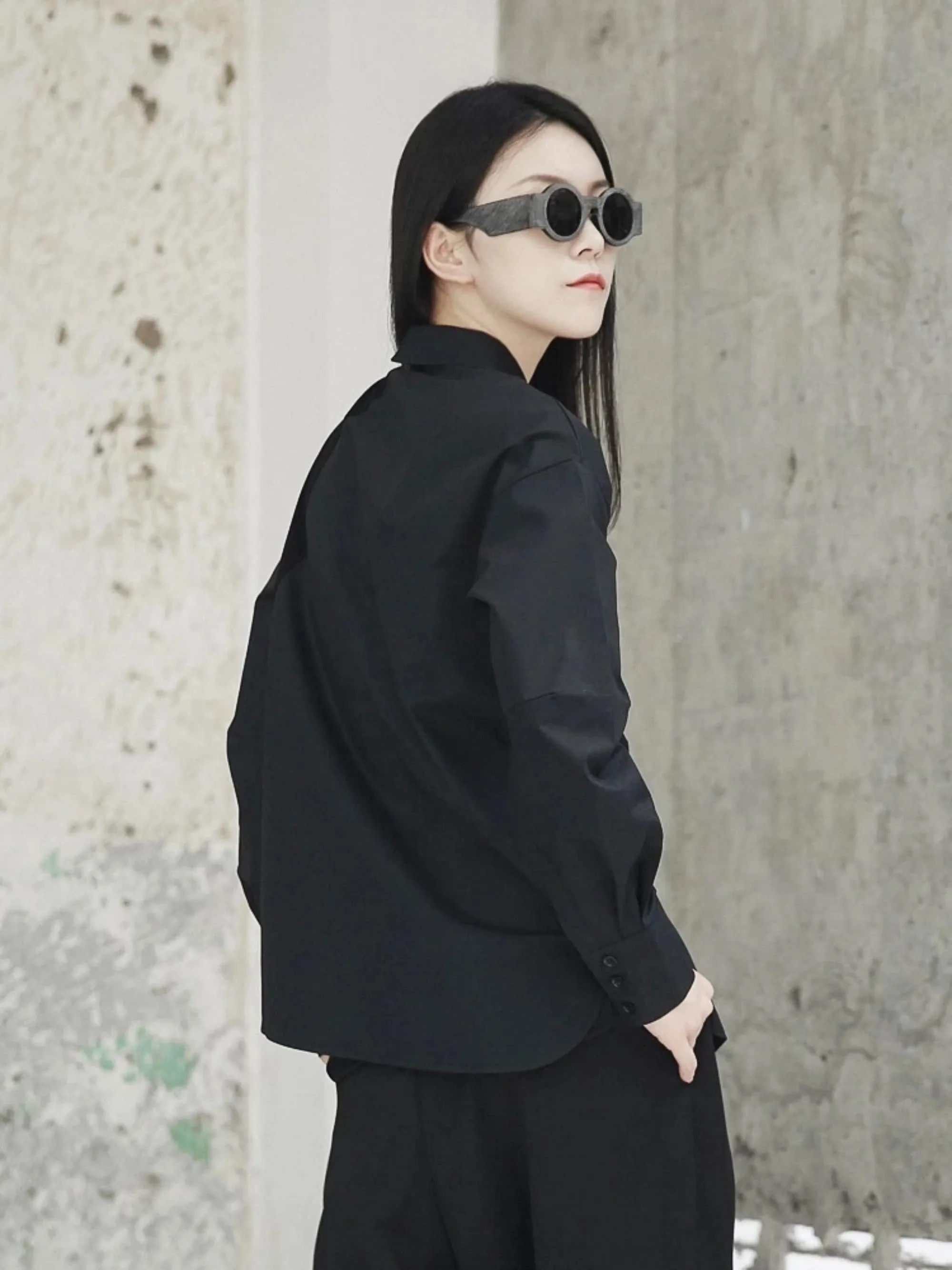 Women's Spring/Summer Casual Cotton Long-Sleeved Shirt