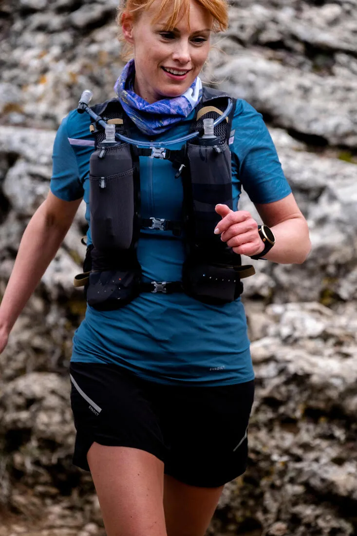 WOMEN'S TRAIL RUNNING BAGGY SHORTS - BLACK
