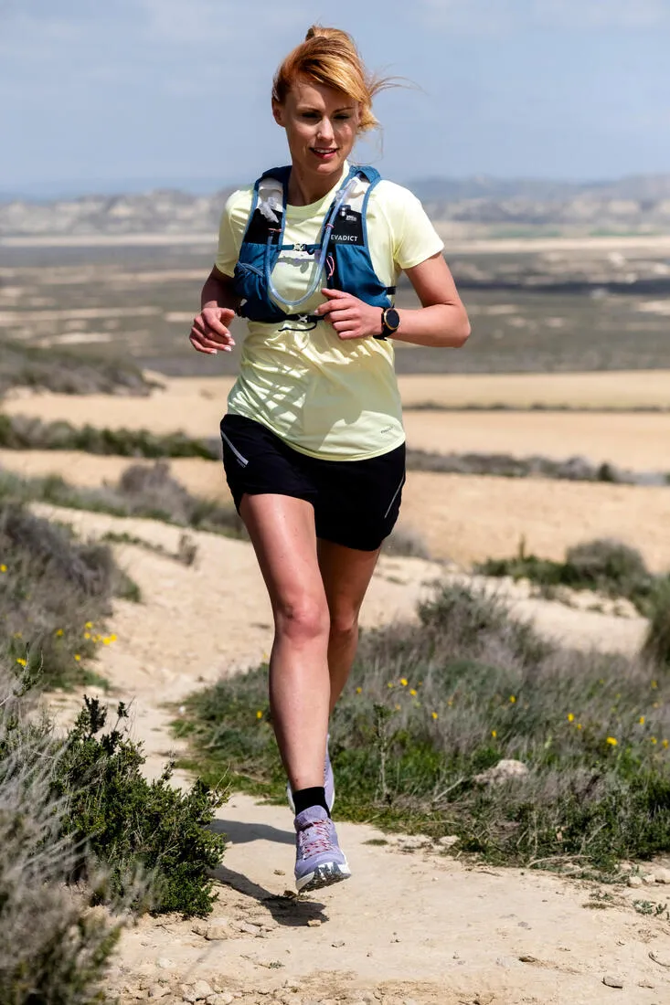 WOMEN'S TRAIL RUNNING BAGGY SHORTS - BLACK
