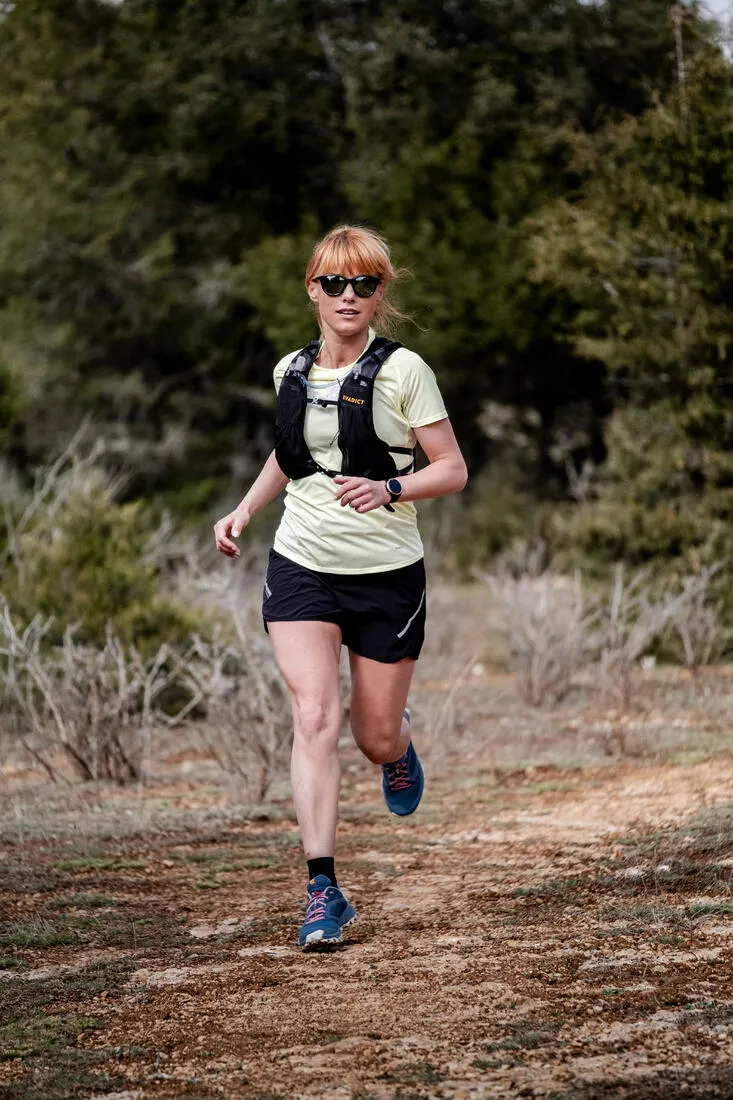 WOMEN'S TRAIL RUNNING BAGGY SHORTS - BLACK