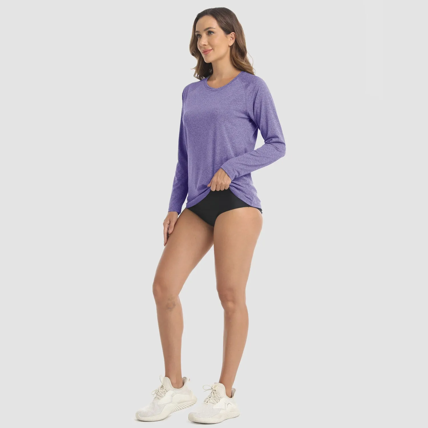 Women's UPF 50  Sun Protection Shirts Long Sleeve Shirts for Hiking Fishing Workout Rash Guard