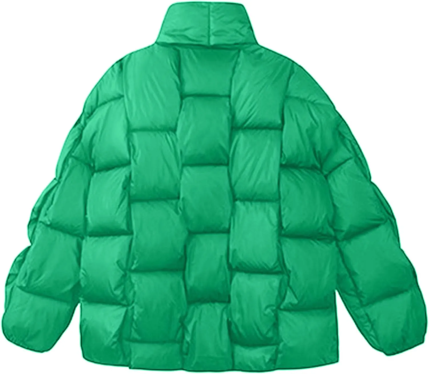 Women's Winter Coat Thicken Puffer Padded Quilted Lapel Down Jacket Outdoor Warm Lightweight Casual Zipper Parka Outwear