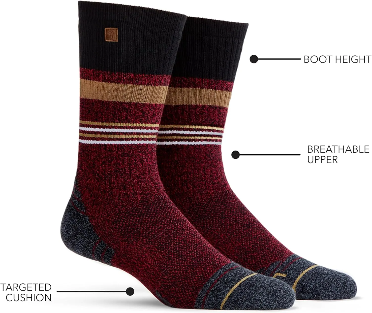WORN Enhanced Boot Socks  Full-Cushion, Moisture-Wicking Merino Wool, Durable & Comfortable for Men and Women