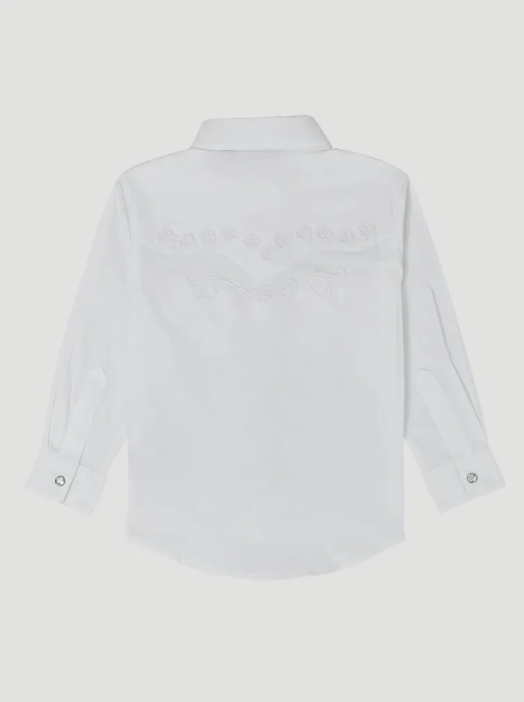 Wrangler Girls Classic Long Sleeve Western Snap Shirt Style GW7001