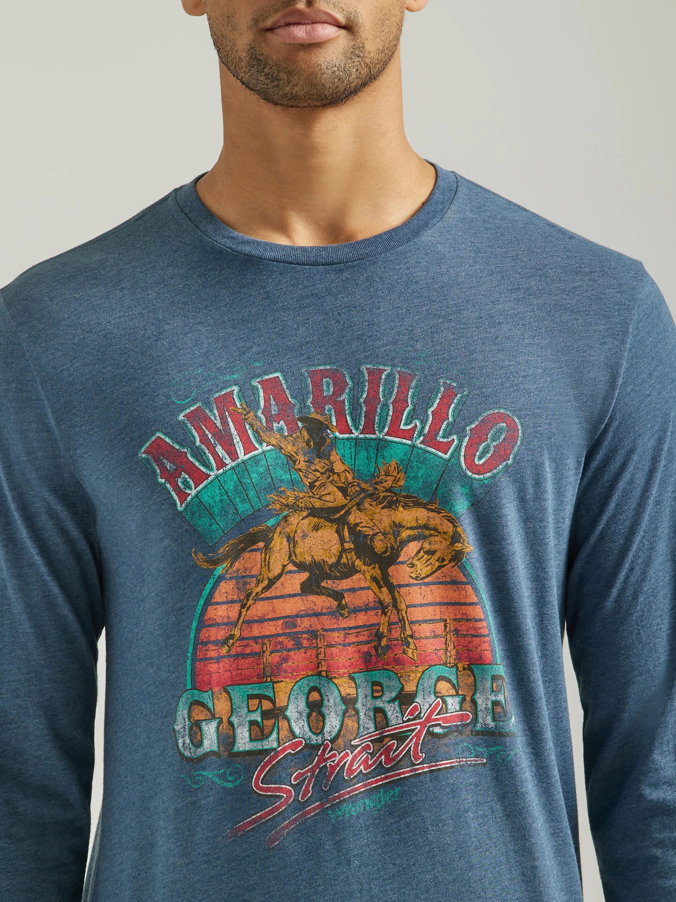 Wrangler Men's Long Sleeve George Strait Graphic Tee