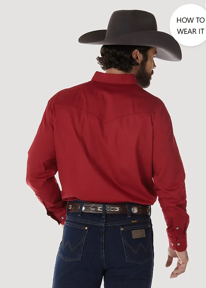 Wrangler Mens Red Painted Desert Shirt Style MP3522R