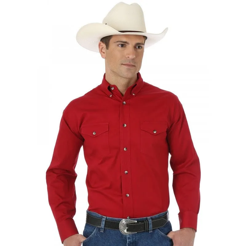 Wrangler Mens Red Painted Desert Shirt Style MP3522R