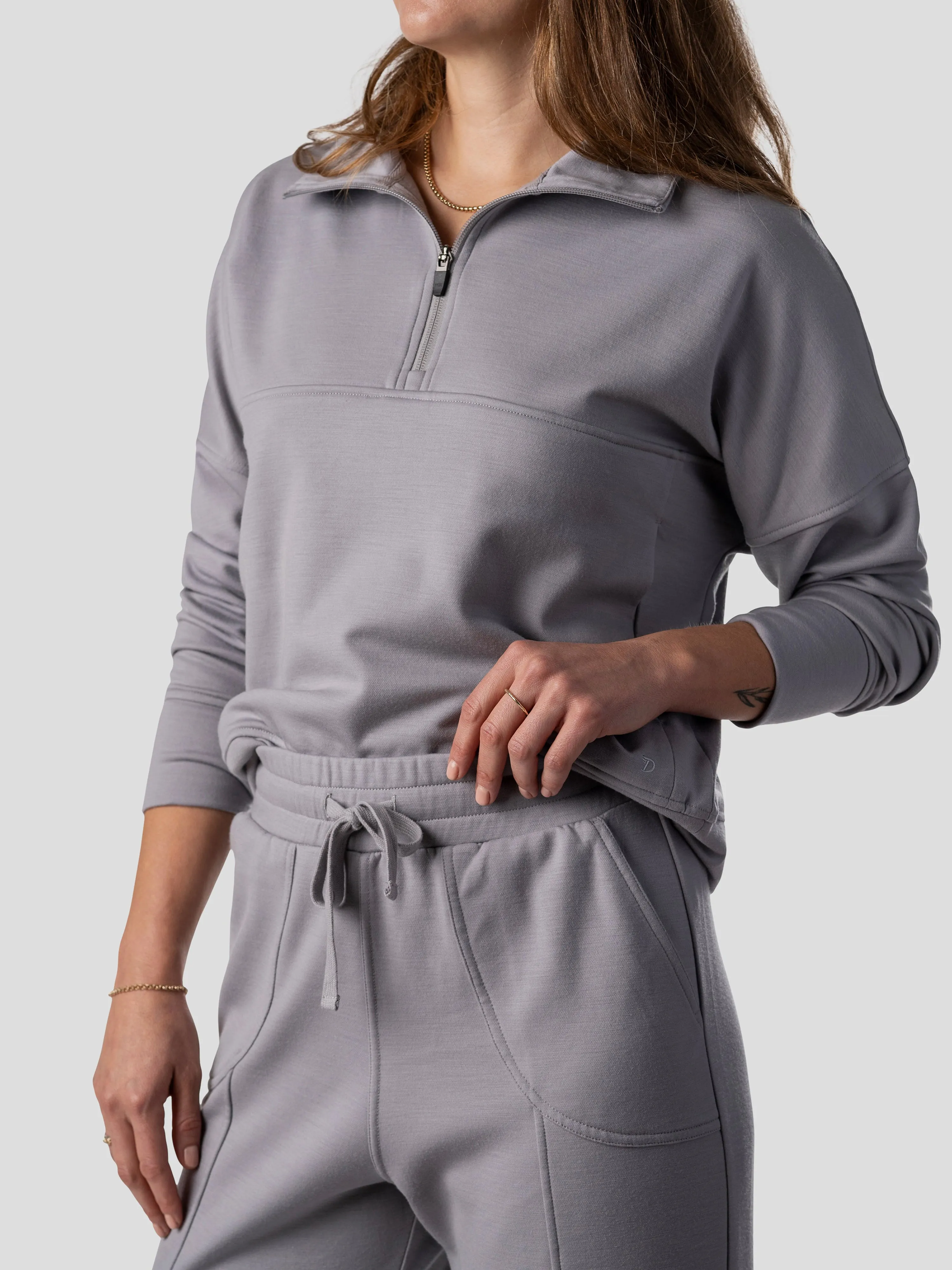 W's Barton Fleece Half Zip - Oyster