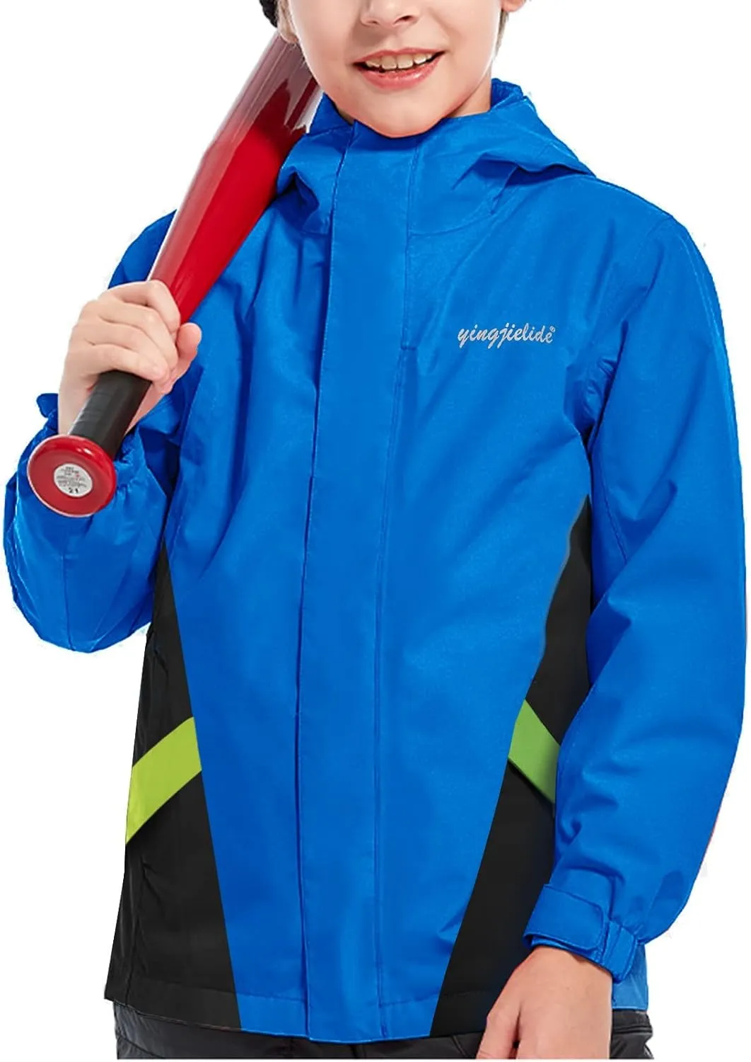 YINGJIELIDE Boy's Waterproof Ski Jacket,Kids Outdoor Snowboarding windproof Jacket,Fleece Lined Hooded,Warm Winter Snow Coat