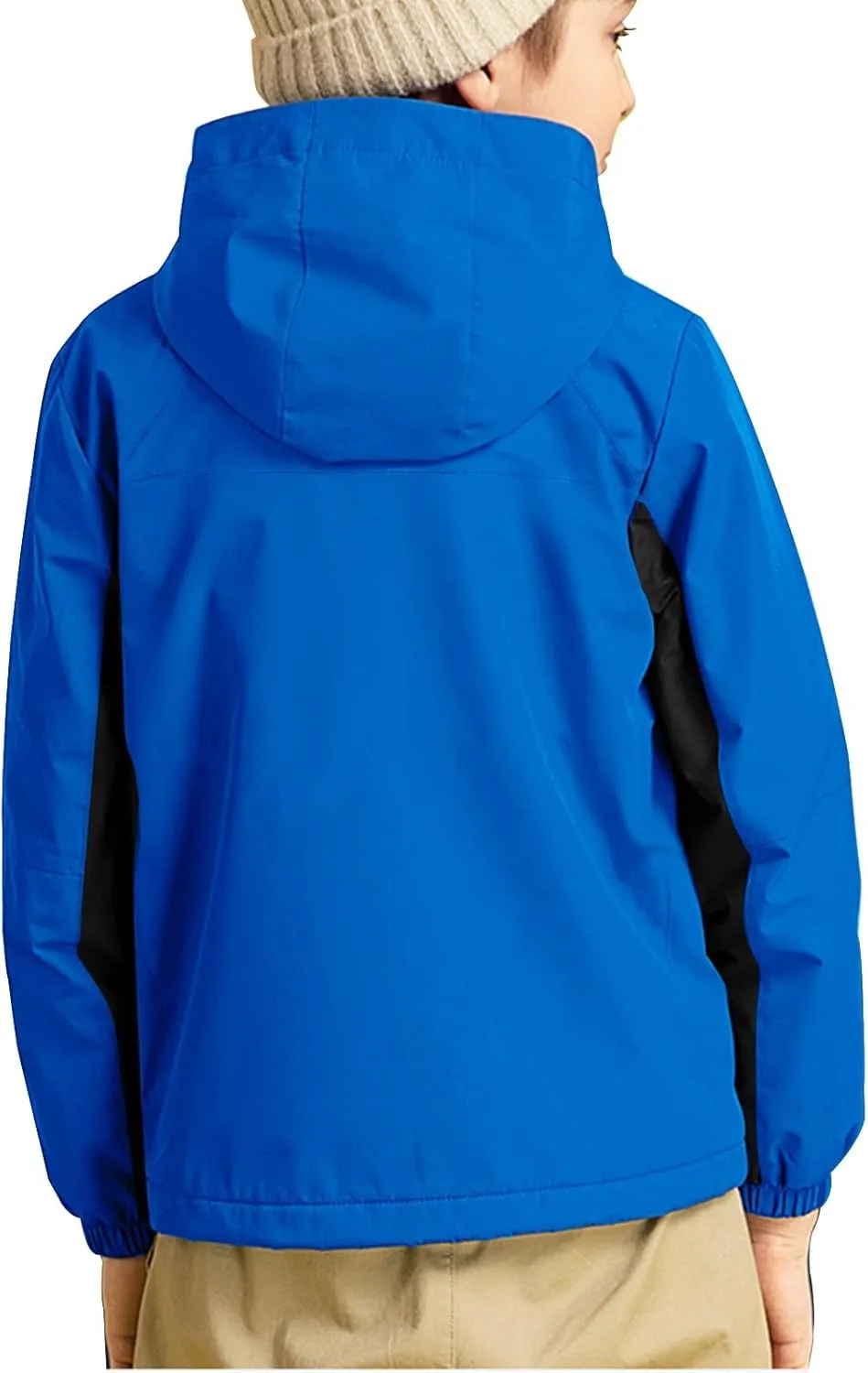 YINGJIELIDE Boy's Waterproof Ski Jacket,Kids Outdoor Snowboarding windproof Jacket,Fleece Lined Hooded,Warm Winter Snow Coat