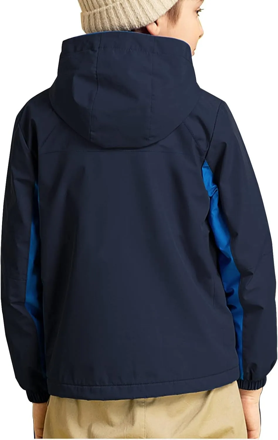 YINGJIELIDE Boy's Waterproof Ski Jacket,Kids Outdoor Snowboarding windproof Jacket,Fleece Lined Hooded,Warm Winter Snow Coat