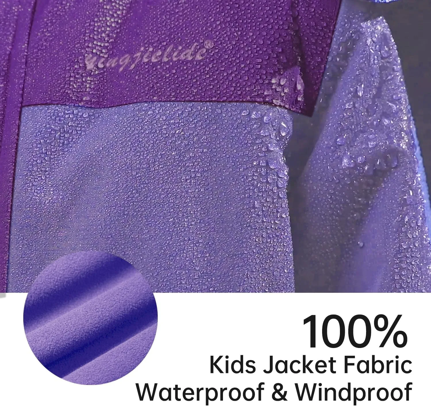 YINGJIELIDE Girl's Waterproof Ski Jacket,Kids Outdoor Snowboarding windproof Jacket,Fleece Lined Hooded,Warm Winter Snow Coat