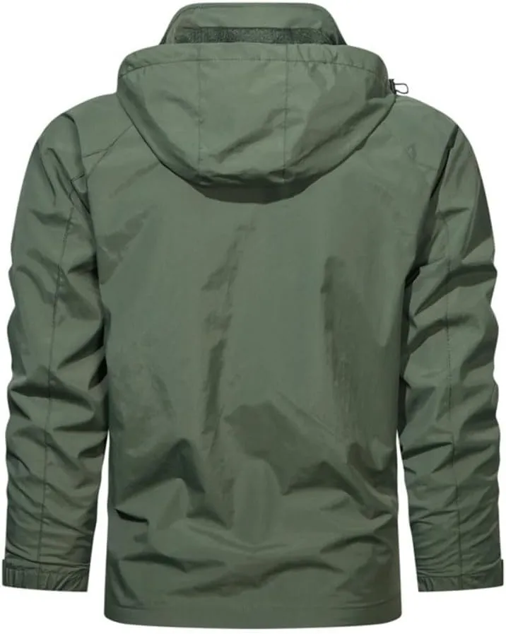 Youllyuu Mountaineering Hooded Jacket Men's Casual Outdoor Jacket Coat Windbreaker Jackets