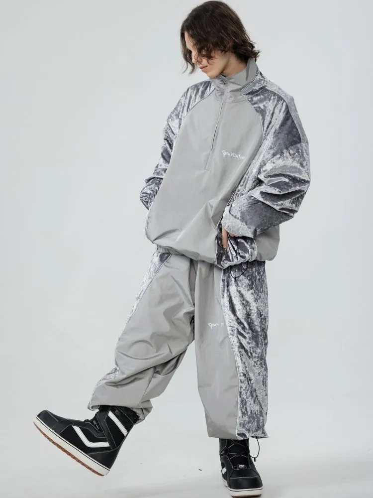 Zenventure White 3L Velvet Sparkle Snow Suit - Unisex