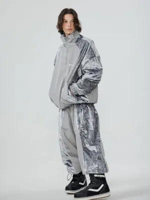 Zenventure White 3L Velvet Sparkle Snow Suit - Unisex
