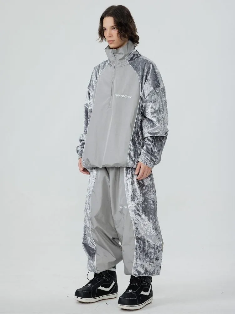 Zenventure White 3L Velvet Sparkle Snow Suit - Unisex