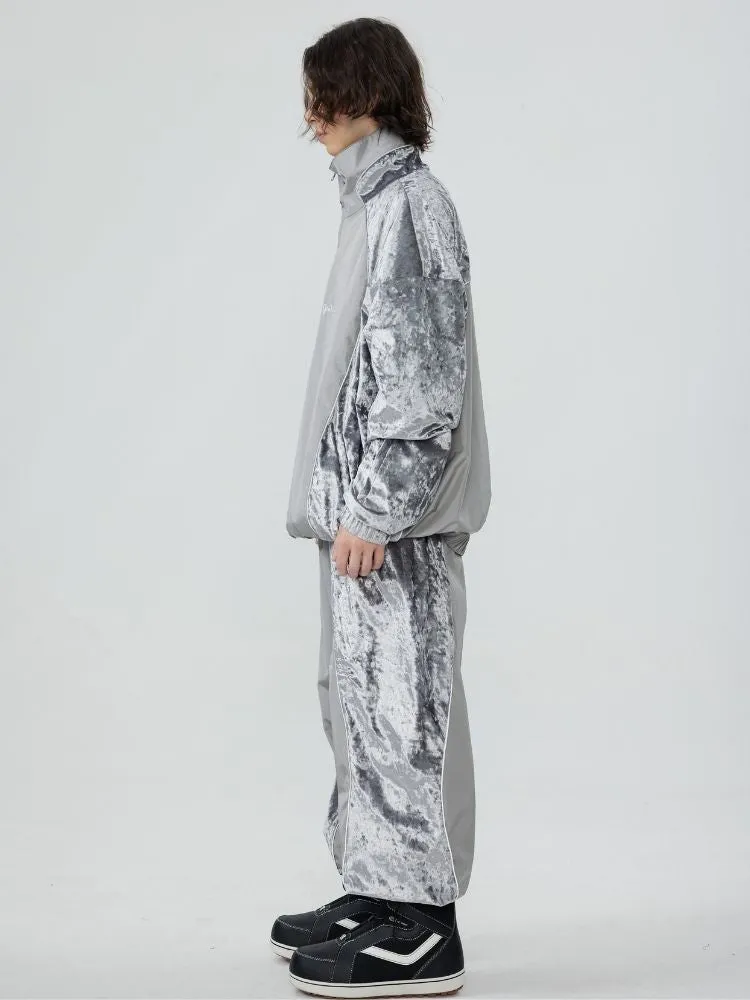 Zenventure White 3L Velvet Sparkle Snow Suit - Unisex