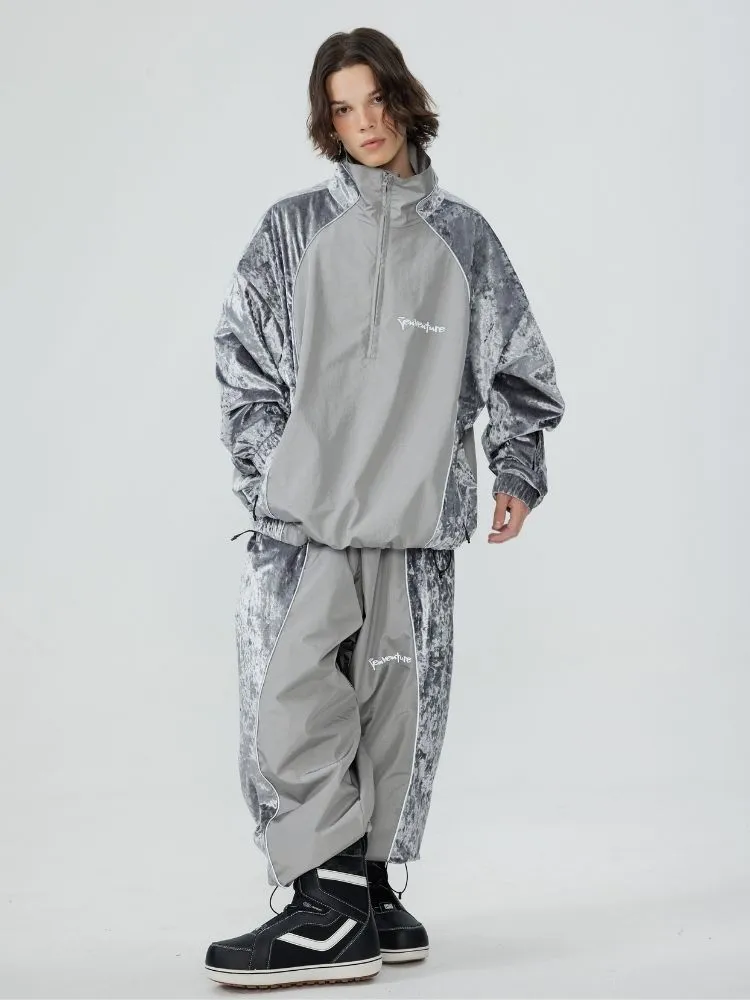 Zenventure White 3L Velvet Sparkle Snow Suit - Unisex