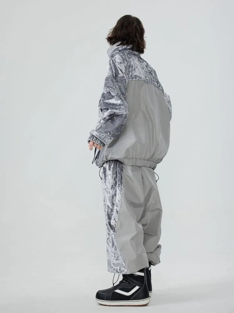 Zenventure White 3L Velvet Sparkle Snow Suit - Unisex